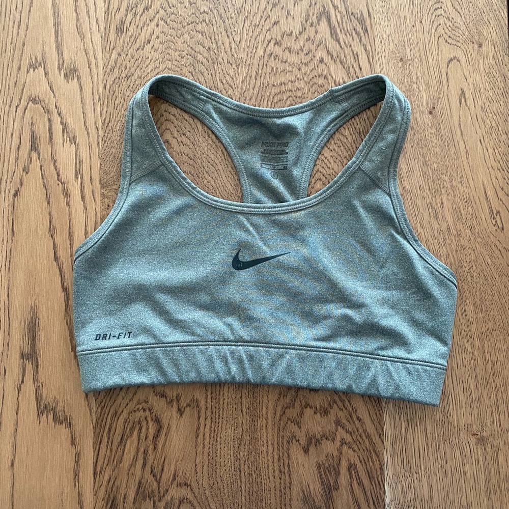 Grey Nike dri fit sports bra